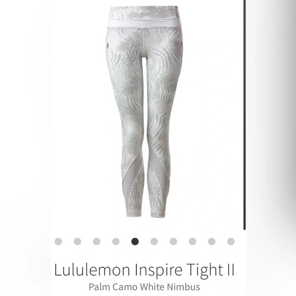 Lululemon inspire tight II white palm camo - Picture 1 of 10